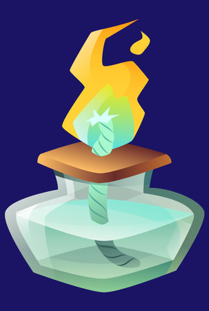 burning pixel burner for chemical experimentsのイラスト素材