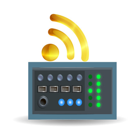 device with wifi vector illustrationのイラスト素材