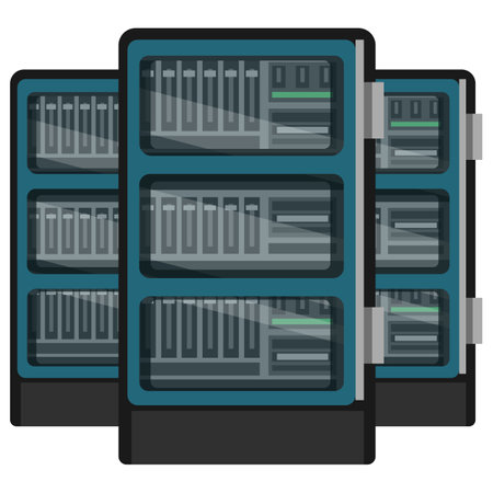 server many computers as an information hubのイラスト素材