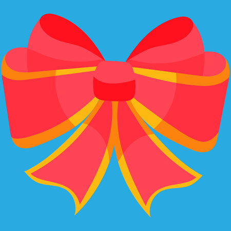 festive red bow vector illustrationのイラスト素材