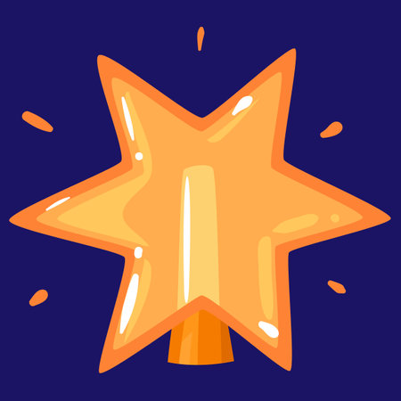 Christmas tree toy - star on top of the treeのイラスト素材