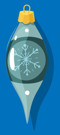 green long Christmas tree toy icicleのイラスト素材