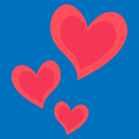 three hearts as a sign of loveのイラスト素材