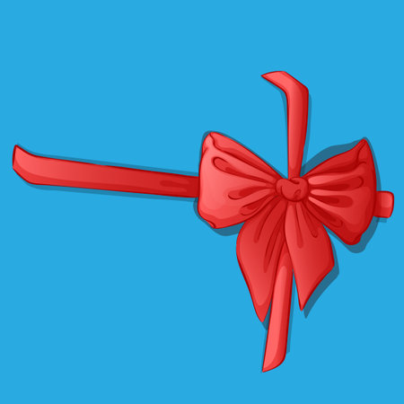 red bow for gift wrappingのイラスト素材