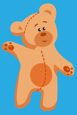 brown teddy bear vector illustrationのイラスト素材