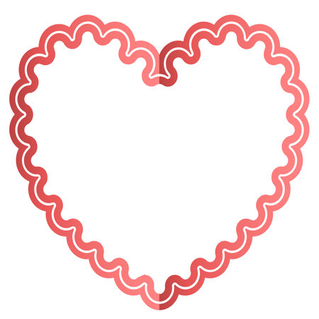 my heart is made of wavy linesのイラスト素材