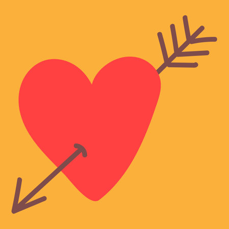 heart pierced by an arrow loveのイラスト素材