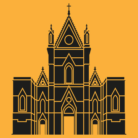 classic european temple vector illustrationのイラスト素材