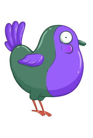 green blue bird vector illustrationのイラスト素材