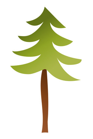 simple christmas tree vector illustrationのイラスト素材