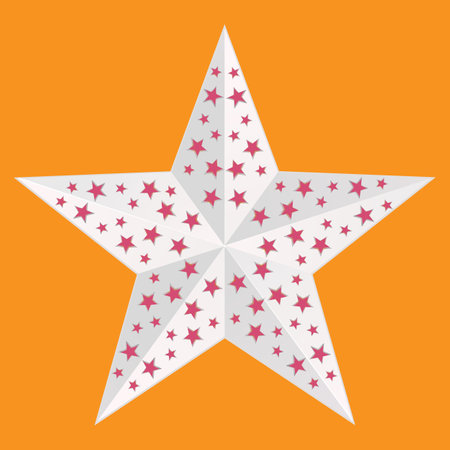 star for Christmas tree decorationのイラスト素材