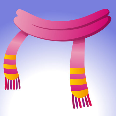 red scarf for winter vector illustrationのイラスト素材