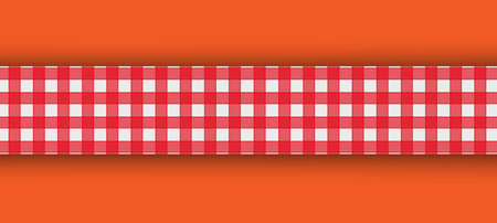 strip of red checkered fabricのイラスト素材