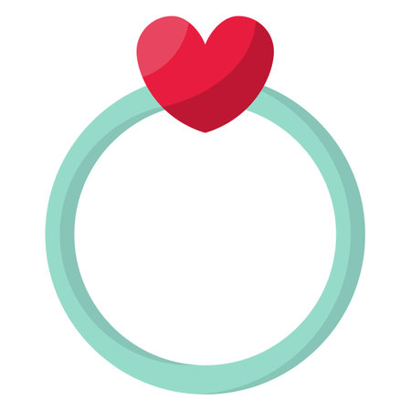 ring with heart vector illustrationのイラスト素材