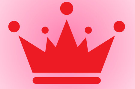 silhouette of red crown vector illustrationのイラスト素材