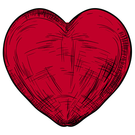 red heart for congratulations vector illustrationのイラスト素材