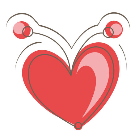 original heart for congratulations vector illustrationのイラスト素材