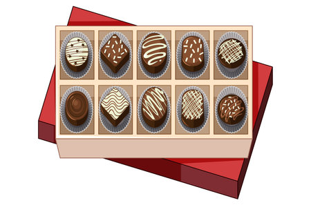 box of chocolates vector illustrationのイラスト素材