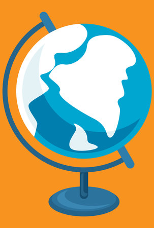 white blue globe vector illustrationのイラスト素材