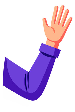 raised hand to vote vector illustrationのイラスト素材