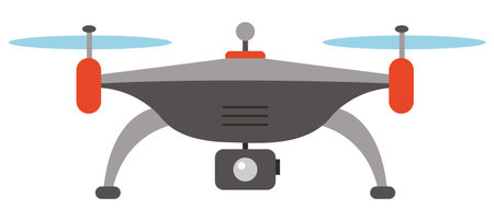 quadcopter for shooting from aboveのイラスト素材
