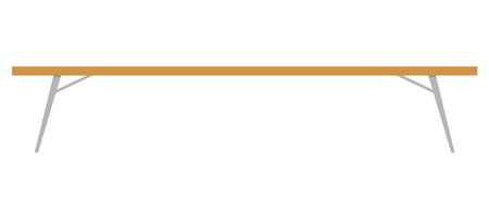 long wooden table vector illustrationのイラスト素材