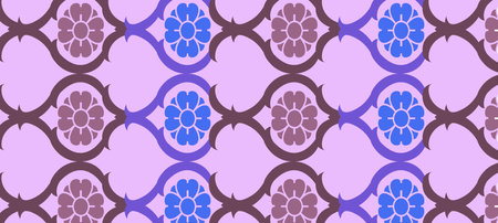 multicolored abstract background with floral ornament