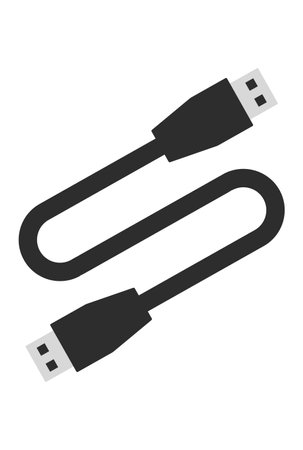 phone charging cable vector illustration