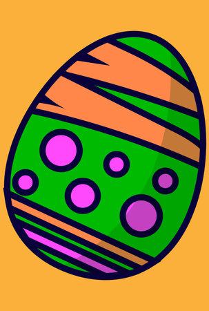 decorated easter egg vector illustrationのイラスト素材