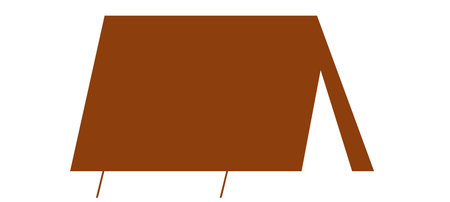 simple image of a brown tentのイラスト素材