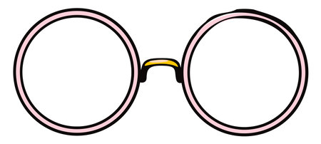 stylish round glasses vector illustrationのイラスト素材
