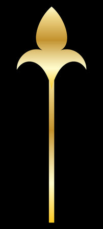 golden flat wand vector illustrationのイラスト素材