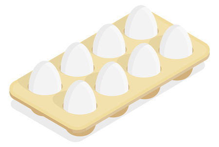 packaging chicken eggs vector illustrationのイラスト素材