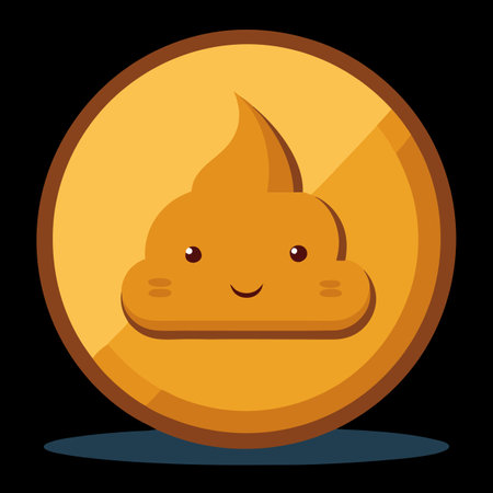 yellow poop emoji vector illustration