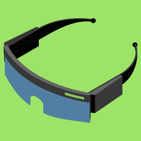 blue sports glasses vector illustrationのイラスト素材