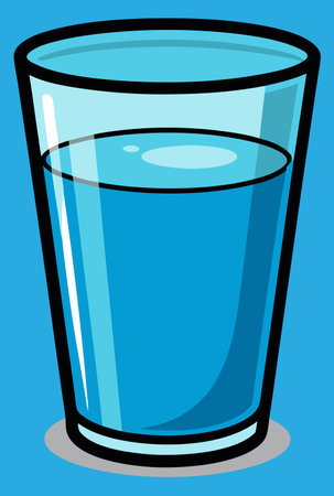 glass of water vector illustrationのイラスト素材