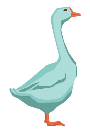 white goose broken vector illustrationのイラスト素材