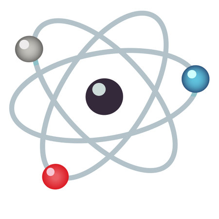 simple atom emblem vector illustration