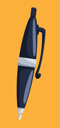 black ballpoint pen vector illustrationのイラスト素材