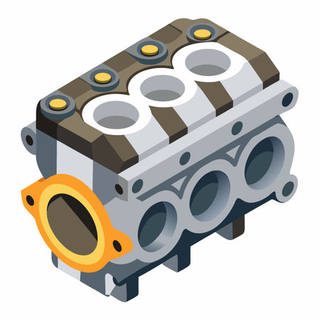 car engine on white background