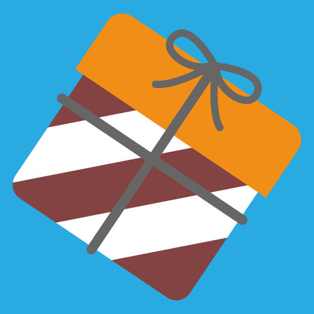 box with holiday gift vector illustrationのイラスト素材
