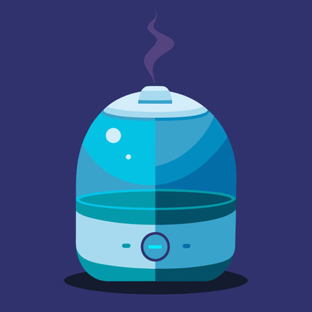 umidifier on blue background vector illustrationのイラスト素材