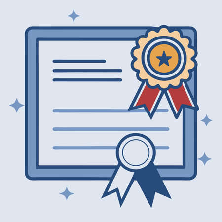 certificate with seal vector illustrationのイラスト素材