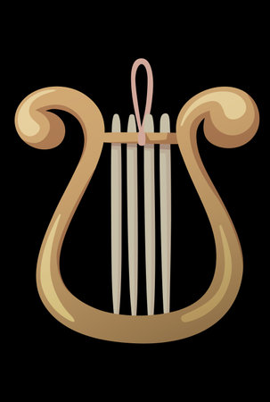 harp for art vector illustrationのイラスト素材