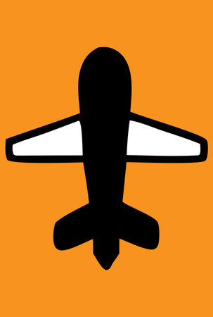 black airplane icon vector illustrationのイラスト素材