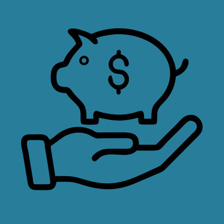 piggy bank icon as a symbol of saving moneyのイラスト素材