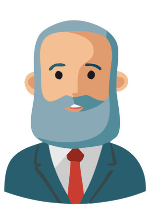 portrait of a business man in a suitのイラスト素材