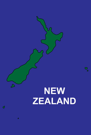 New Zealand map vector illustrationのイラスト素材