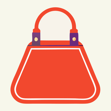 simple red women handbag vector illustrationのイラスト素材