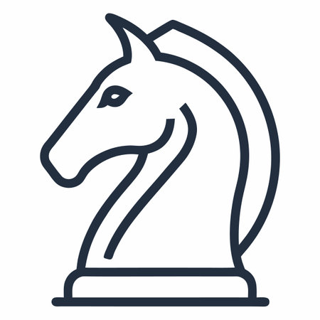 black chess knight vector illustrationのイラスト素材